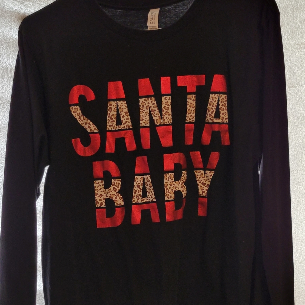 Santa Baby Bella Canvas LS tee medium